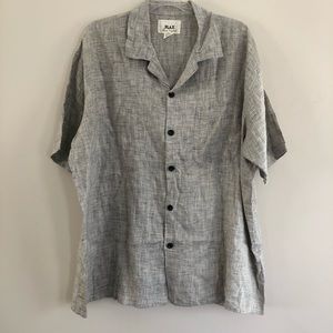 Flax by Jeanne Engelhart | Linen Button Down Top
